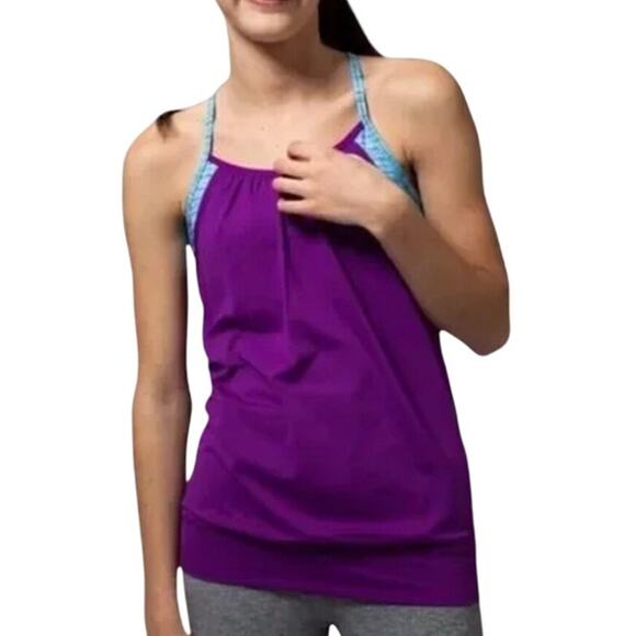 Lululemon Ivivva Double Dutch Tank Top Magenta Pink Girls 8 Dance Gymnastics - Picture 1 of 9